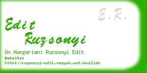 edit ruzsonyi business card